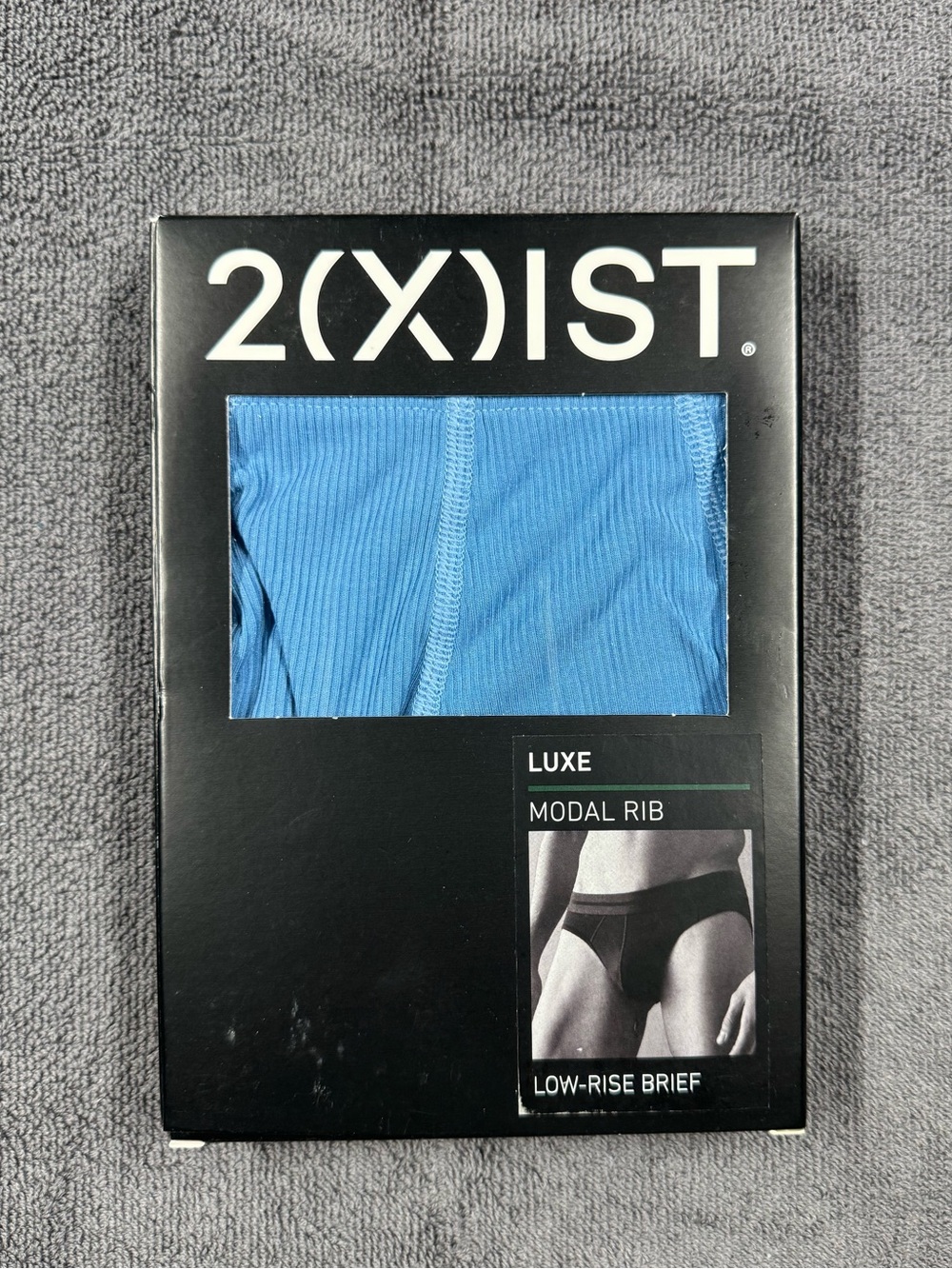 2xist Luxe Modal Rib Low-Rise Brief - Light Blue